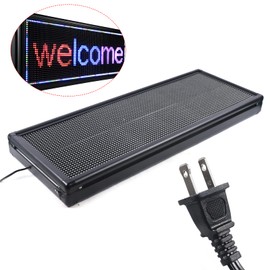 40"x15" LED Scrolling Sign Display Board 3 Color Red Blue Purple P10 Advertising Message Board SMD Technology Digital Display Board By PC & WiFi & USB for Business Advertising Science Fair (40"x15"|Red Blue Purple)