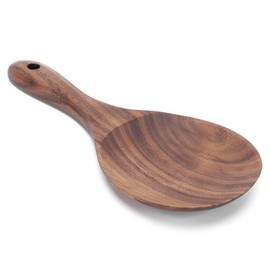 Rice Paddle Spoon, Wooden Non Stick Rice Scooper Paddle Serving Spoons Kitchen Utensils for Rice Potato Salads Desserts
