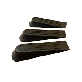 SoSupplies 3 X Black Door Wedges Wedge Stop Stoppers