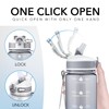 Hyeta 32oz Water Bottles with Straw - Stay Motivated and