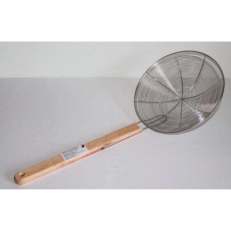 AAF Nommel® Metal Sieve with Wooden Handle Wok Strainer Oil