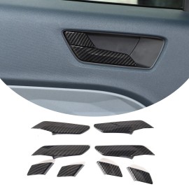 klend-cartrim Carbon Fiber ABS Inner Door Handle Cover Trim For Ford Maverick 2022-2023 US