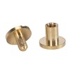 50 Set Brass Rivets Kit DIY 8mm Slot Screw Decorative