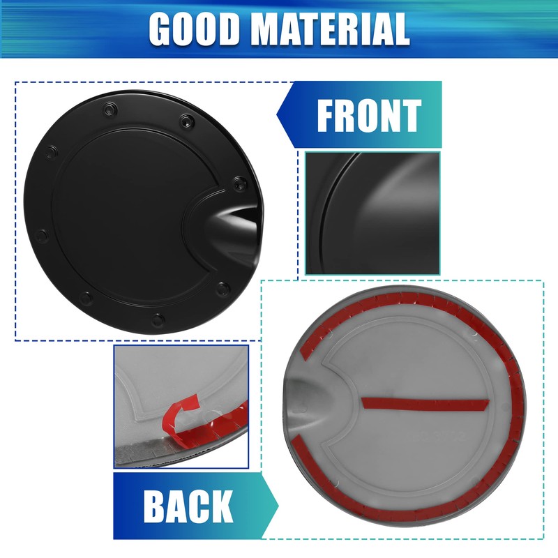 X AUTOHAUX Black Fuel Tank Cover Door Gas Filler Cover