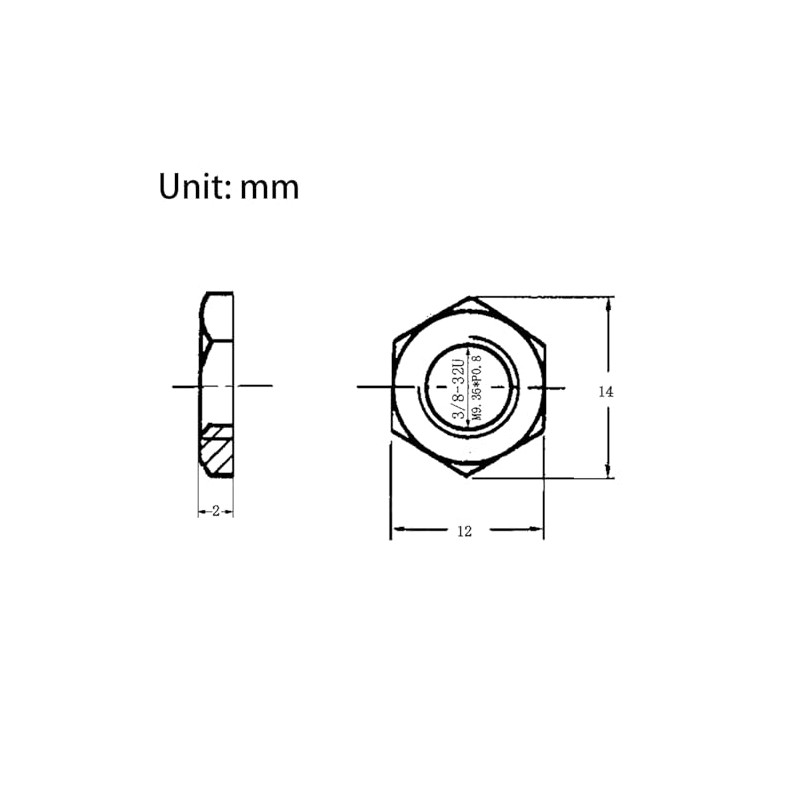 DIAO79NI 5Pcs American 3/8" Fine Knurled Guitar Toggle Switch Nut