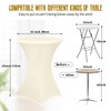 4 Pack Spandex Cocktail Table Covers 32"x43" Stretch Square Corners