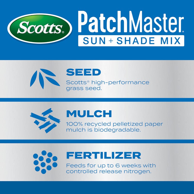 Scotts PatchMaster Lawn Repair Mix Sun + Shade Mix, Combination