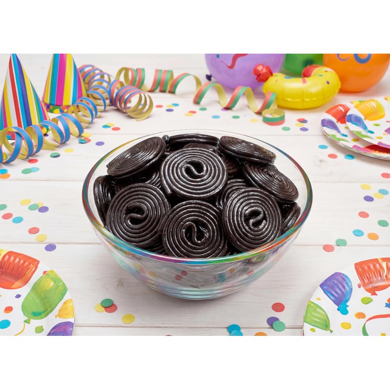 Black Licorice Wheels Candy 1 lb Bulk Bag Soft Chewy