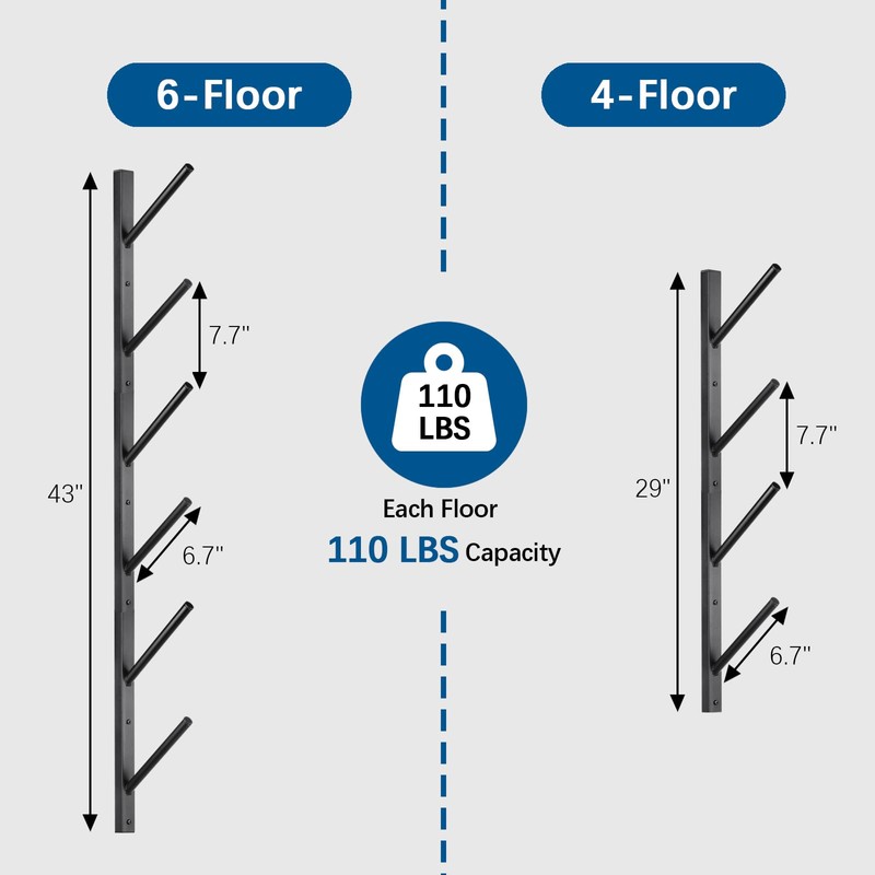 DEYOFA Skateboard Rack Wall Mount – Skateboard Wall Hanger, Snowboard