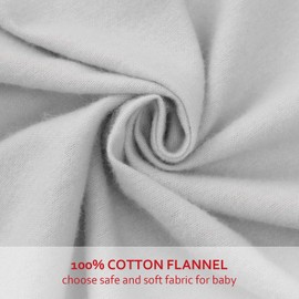 Pack N Play Fitted Sheet, 100% Cotton Flannel, Fitted Portable Mini Crib Sheet for Girls Boys, Ultra Soft Breathable Convertible Playard Mattress Cover, Playard Playpen Sheet Warm, Grey