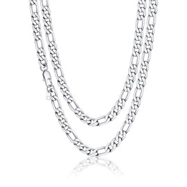 Figaro Chain Stainless Steel for Men 9MM 26 Inch Replacement Lifetime Figaro Link Chain Necklace