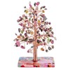 KYEYGWO 7 Chakra Crystal Tree with Agate Slices Resin Base