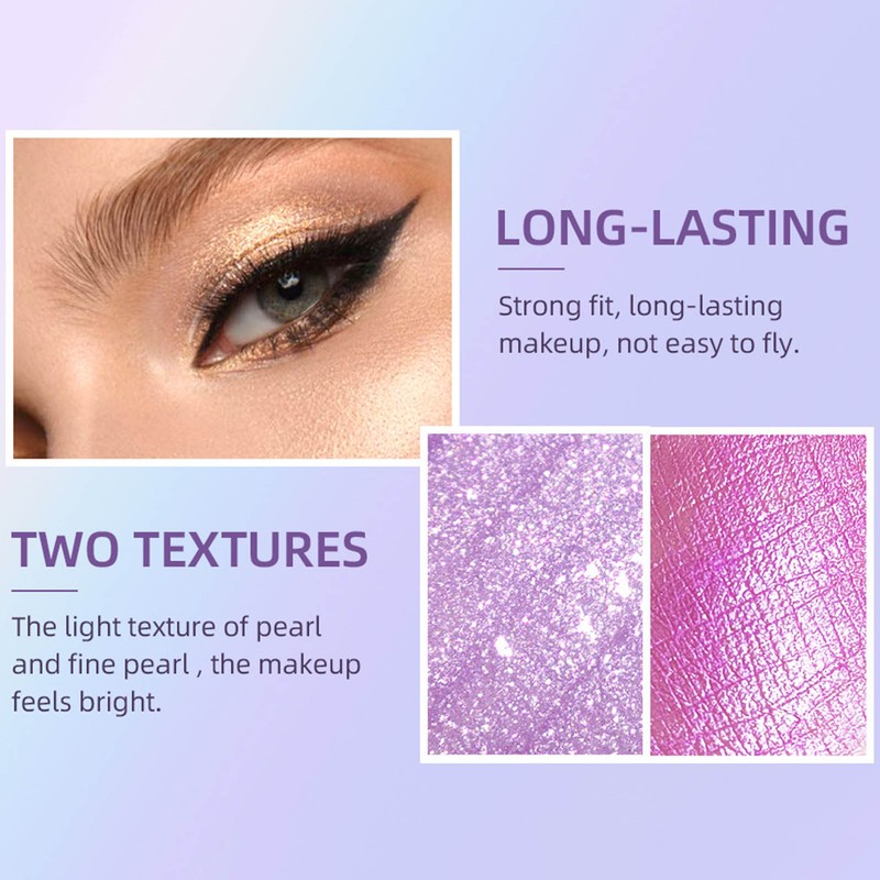 12Pcs Liquid Eyeshadow Set Long Lasting Quick Drying Waterproof Glitter