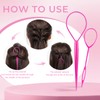 Wosyoodo Topsy Tail Hair Tool, Pink Hair Loop Pull Through