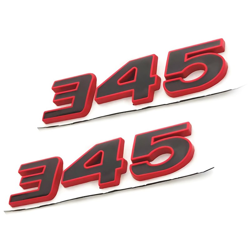 Pair Set 345 Passenger & Driver Side Emblems 3D Badge