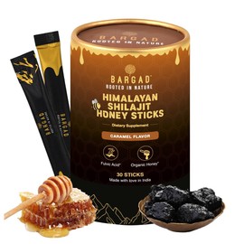 Bargad Pure Himalayan Shilajit Sticks with Organic Honey & Caramel (30 Count) | Easy Single Use Shilajit Sticks | Boosts Energy & Immunity with 85+ Trace Minerals, 75%+ Fulvic Acid