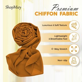 ShopMiey Premium Chiffon Head Scarf Shawl Muslim Hijab Neck Wrap for Women (Light Pink)