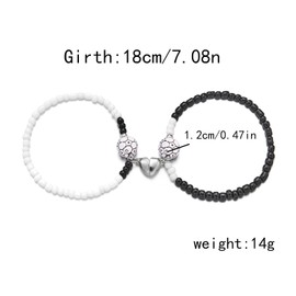 QRH 2PCS Sport Ball Matching Bracelets for Men Women Cute Ball Beads Stretch Bracelets Football Soccer Sports Bracelet Game Day Accessories for Players BFF Couples Sport Fans Cheerleaders
