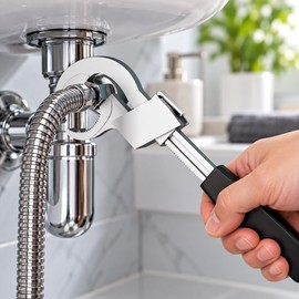 Adjustable Sink Wrench for Plumbing Repair – Multipurpose Hand Spanner for Bathroom Sink & Faucet Installation