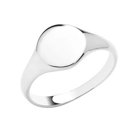 Sterling Silver Signet Ring size J K L M N O P Q R S T U V (Q)