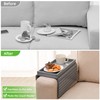 GEHE Sofa Arm Tray Bamboo Sofa Tray Table for Couch,