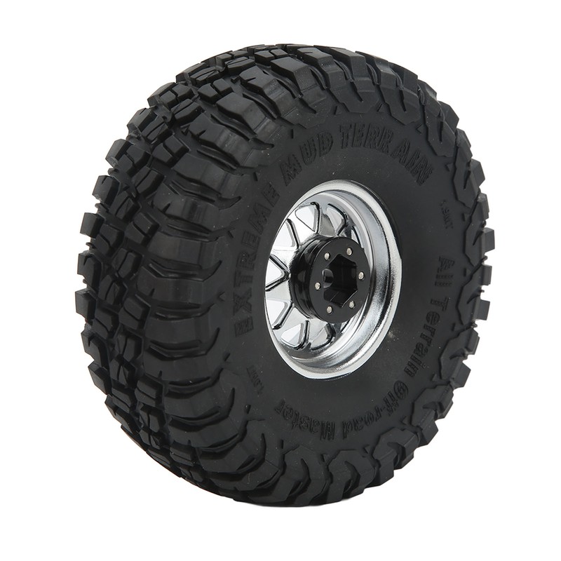 4PCS 1.9in Wheel Tires with 10 Holes Hub Uneven Gravel
