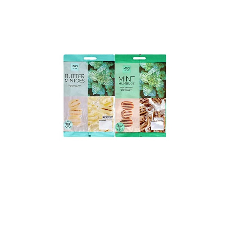 M&S Butter Mintoes 225g bundled with M&S Mint Humbugs 225g