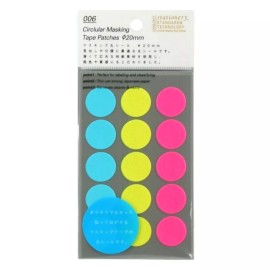 Stalogy Masking Tape Dot Patches: 0.8 in. diameter / 15 dots / 10 sheets (Shuffl