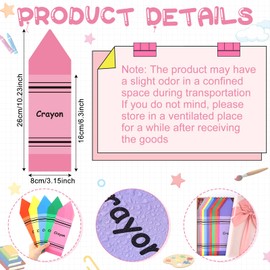 Wesnoy 100 Pcs Pencil Candy Bags Back to School Gift Decorations Pencil Shaped Treat Goodie Bag Bulk First Day of School Paper Containers for Teacher Students Classroom Decor(Multicolor,Crayon Style)