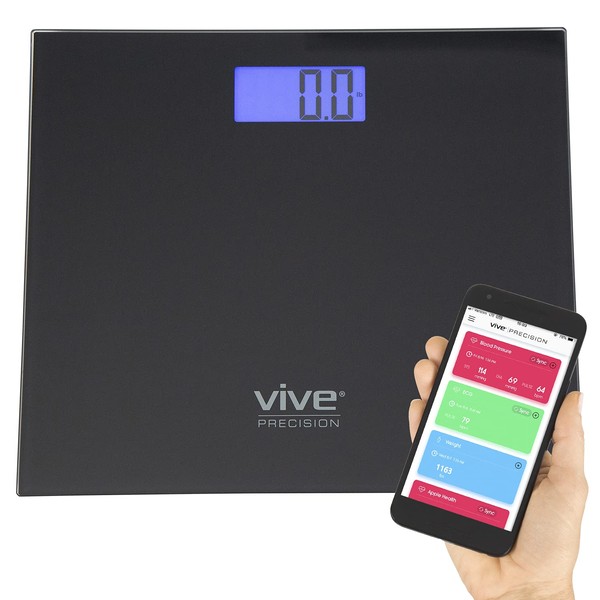 Vive Precision Bariatric Scale 550lbs Body Weight Capacity, Digital, Accurate Bathroom Electronic Measuring - Heavy Duty Wireless Home, Bath Device - Weigh Pounds, Kilograms - Large Screen