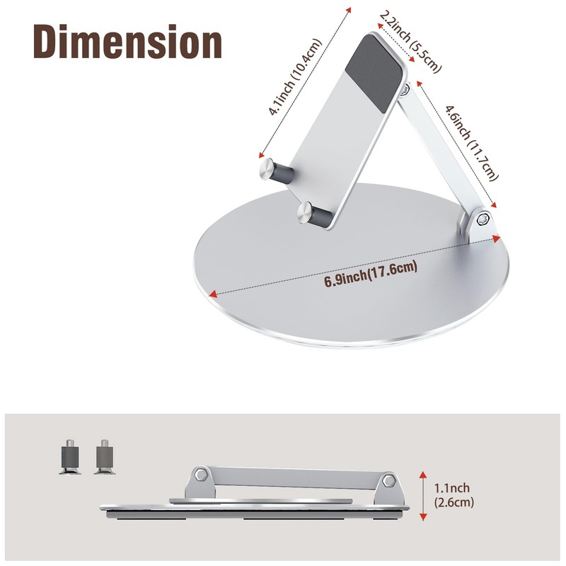 ITSHOM Swivel & Tilt Stand for Echo Hub, 360 Rotating
