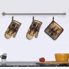 Asian Elephants Print Kitchen Baking 3 Piece Set, Scald Resistant