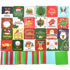 MinniLove Cute Christmas Cards, 24 Types in 1 Set, Greeting Cards, Gift Cards (24 Types Per Set)