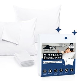 Zipped Pillow Covers Protectors 80x80 cm 2 Pack with Zip by Beddy-Bye® - Waterproof, Breathable and Hypoallergenic Oeko-Tex Certified Pillow Case - Cover Made in the EU