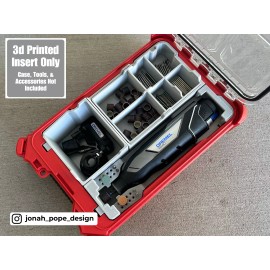 Jonah Pope Design Milwaukee Packout Insert for DREMEL 8240 Rotary Tool (Insert Only) - Red