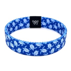 Hang Loose Bands - Coastal Surfer Beach Bracelet for Men, Women & Teens - Comfy Summer - Boho Reversible Wristband- Sea Turtle| Small: 6.5" (most common fitting size)