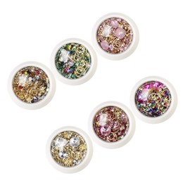 Healvian 18sets Rhinestone Nail Art Supplies for Manicures and Lightweight Nail Decoration Accessories for Women Mixed Styles for Home