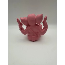 Top Collection Mini Ganesh Statue Ganesha Ji Lord Of Success Sculpture Resin - Pink 5 Inch