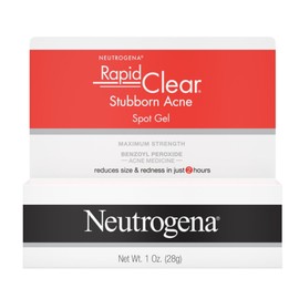 Neutrogena Rapid Clear Stubborn Acne Spot Treatment Gel, Benzoyl Peroxide, 1 Oz