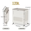 Rolling Laundry Hamper With Lid, 123L Large Capacity Clothes Hampers