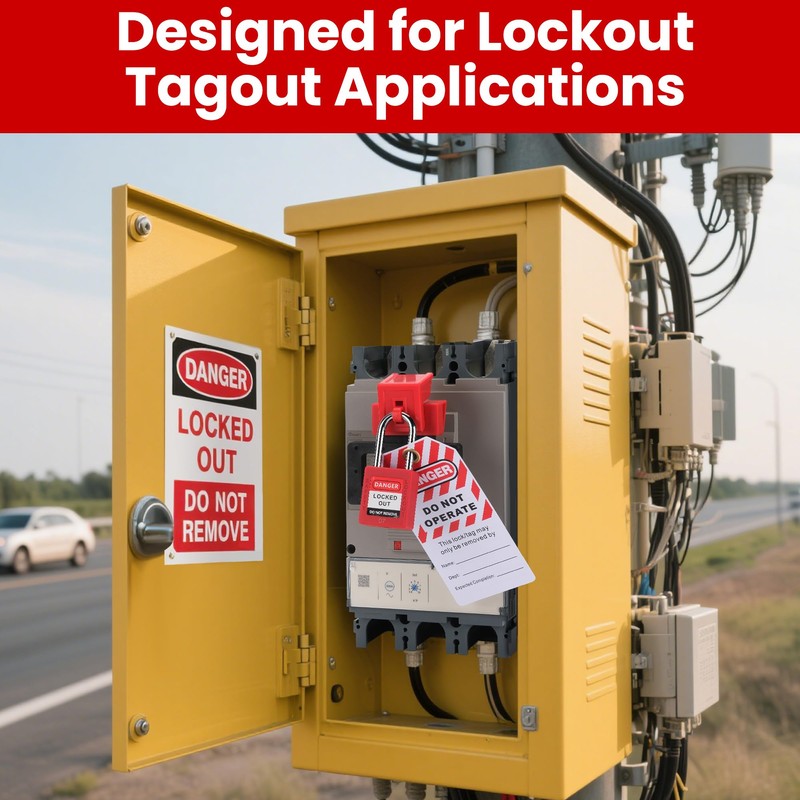 TOKCKYBL Circuit Breaker Lockout Kit,12-Pack - OSHA Compliant Lockout Tagout