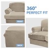 CUCRAF T Cushion Sofa Cover 3 Piece Loveseat Slipcovers, Soft