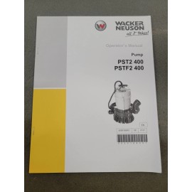 Wacker Neuson PST2 400 PSTF2 400 Submersible Pump Operators Manual