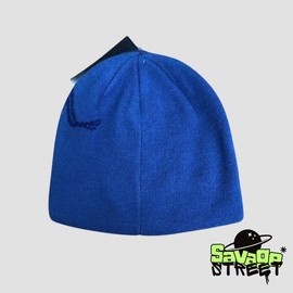 Trendy Knit Beanie | Bird Toque Winter Hat  Perfect for Ski, Snow & Streetwear Vibes – Unisex Must-Have:_Blue with white 