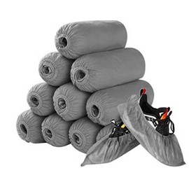Disposable Shoe Covers For Indoors Carpet Floor,Non-Woven Shoe Cover-100 Pack(50 Pairs),Non Slip Durable,One Size Fits All Most (Grey)