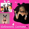 Scotamalone Bunnys Costume Accessories Set for Women Halloweens Rabbitss Ear
