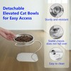 CYUmail Elevated Cat Bowls,15 Degree Inclined Stainless Steel Cat Bowls,Detachable