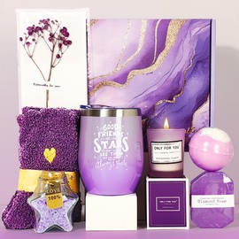 LUICONMO Best Friend Birthday Gifts for Women, Christmas Gifts for Women Best Friend, Birthday Gift Basket Set for Female Bestie Coworker Birthday Gifts for Women Friendship Xmax Gifts Box