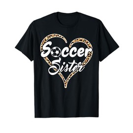 Proud Soccer Sister Leopard T-Shirt