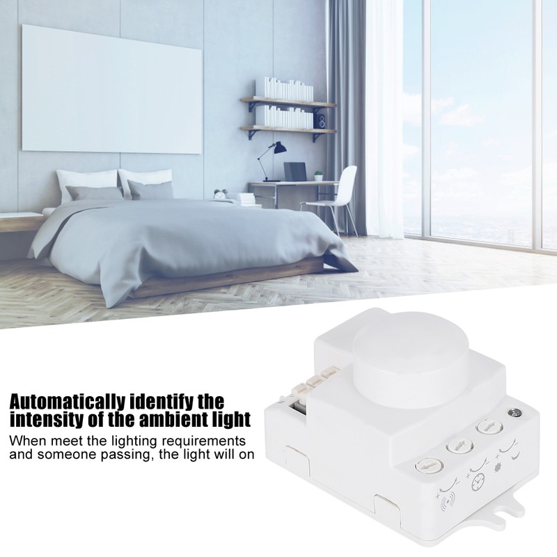 5.8GHz Smart Microwave Radar Sensor Light Switch Adjustable Knob Indoor